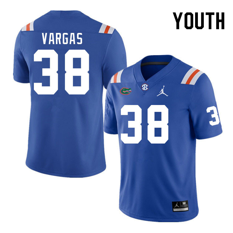 Youth #38 Sebastian Vargas Florida Gators College Football Jerseys Stitched-Retro